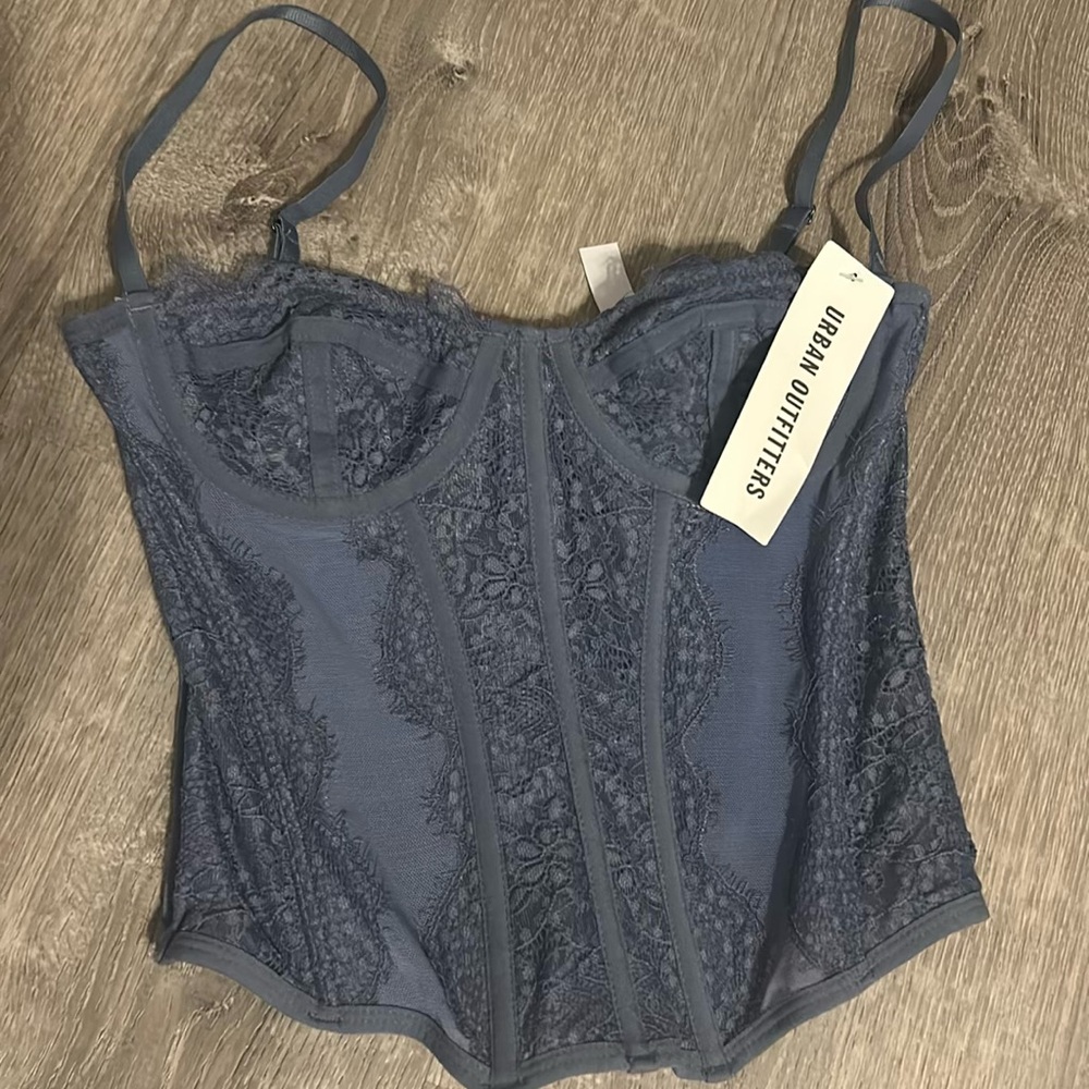 Urban Outfitters Blue Lace Corset